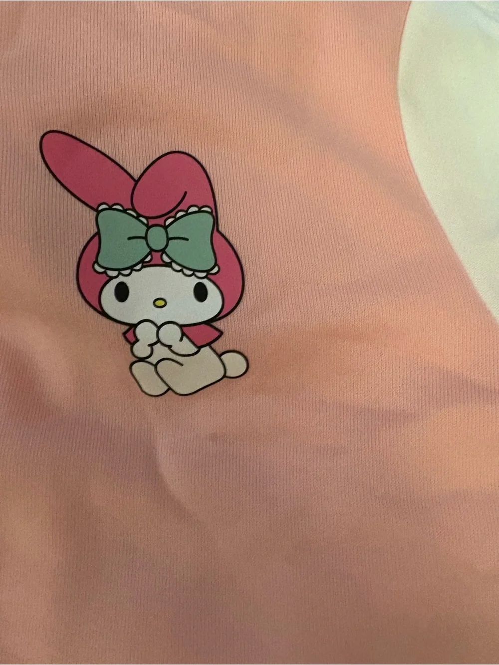 NWOT-9-10yY Kids Varsity Pink & White Cartoon Bomber Jacket